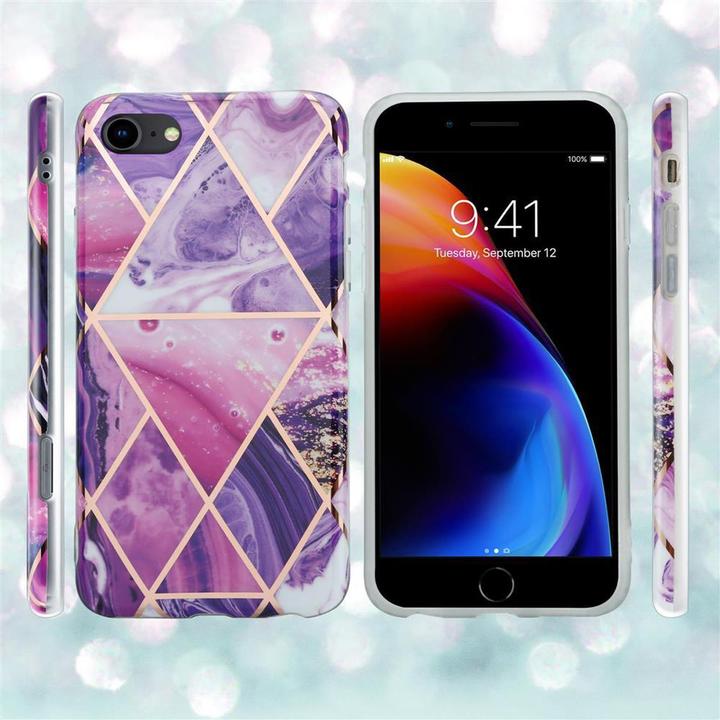 Actual product image Cadorabo IMD TPU Colorful Marble Cover (Apple iPhone 7, Apple iPhone SE (2nd Gen))