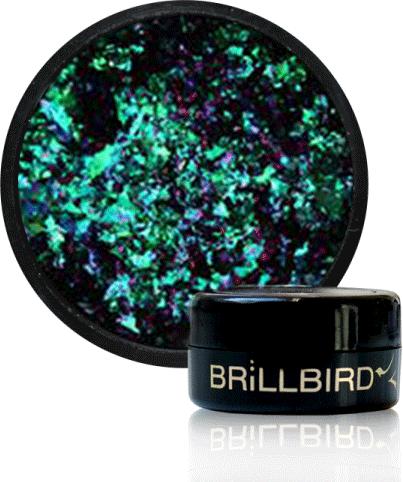 Actual product image BrillBird Chrome Flakes - GREEN