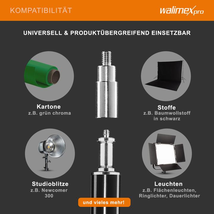 Actual product image Walimex Telescope XXL background system, 1.9-4.65m (465 cm, 400 cm)