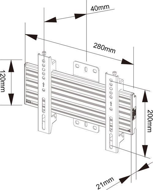 Immagine prodotto Multibrackets Staffa, 17" - 42", VESA 100x100 -200x200