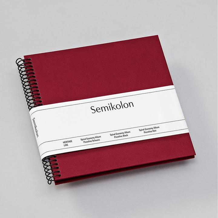 Image du produit Semikolon Album photo 17 x 17 cm Bordeaux, 20 pages noires (9 x 13 cm, 10 x 15 cm)
