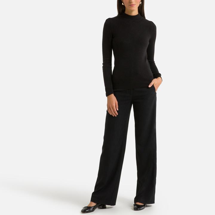 Actual product image Anne Weyburn Stand-up collar jumper in soft knitwear (42)