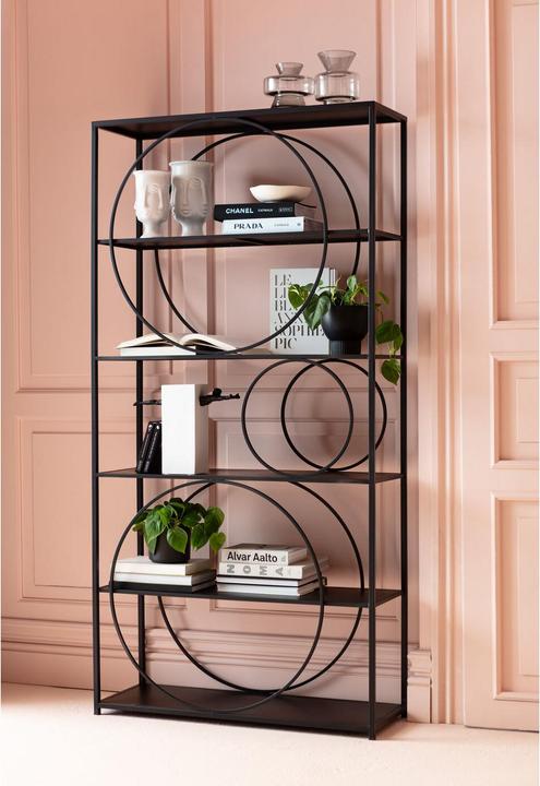 Actual product image Kare Design Shelf Circle black (100 x 35 x 200 cm)