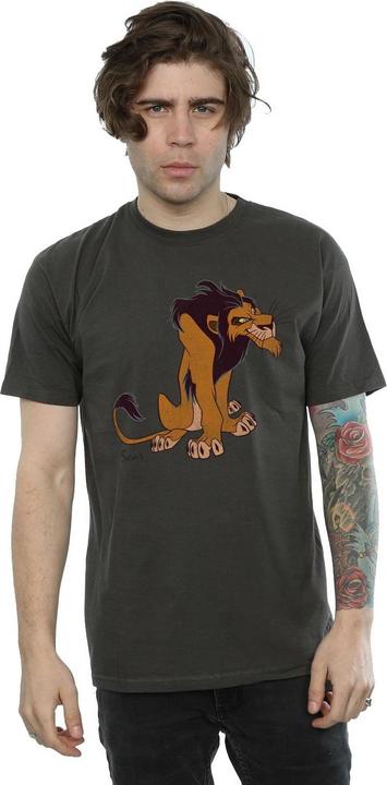 Actual product image The Lion King Mens Classic Scar Heather T-Shirt (S)