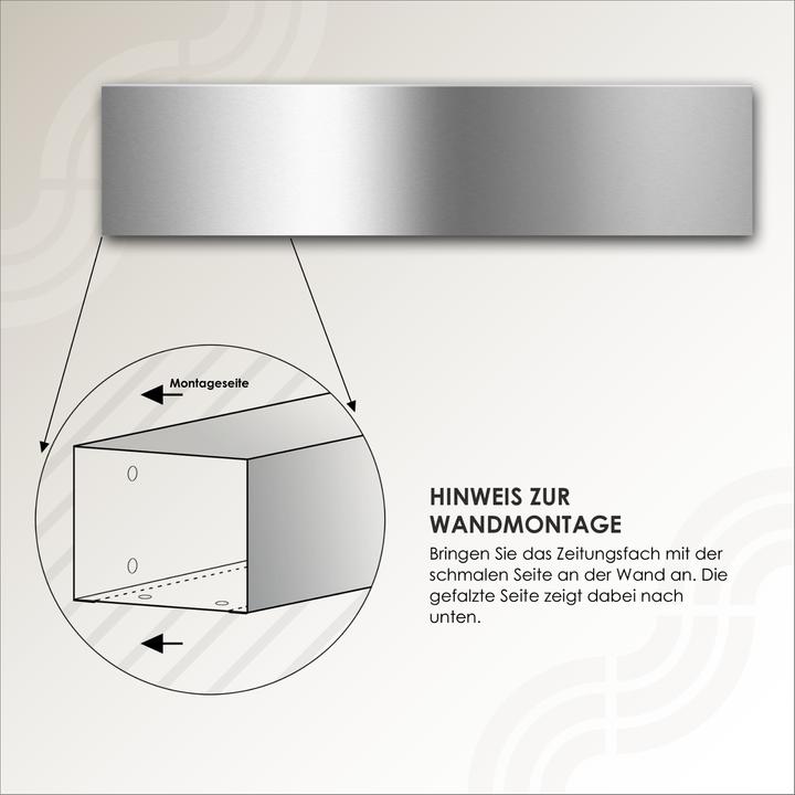 Actual product image Mocavi Newspaper compartment ZF 1 stainless steel, made in germany