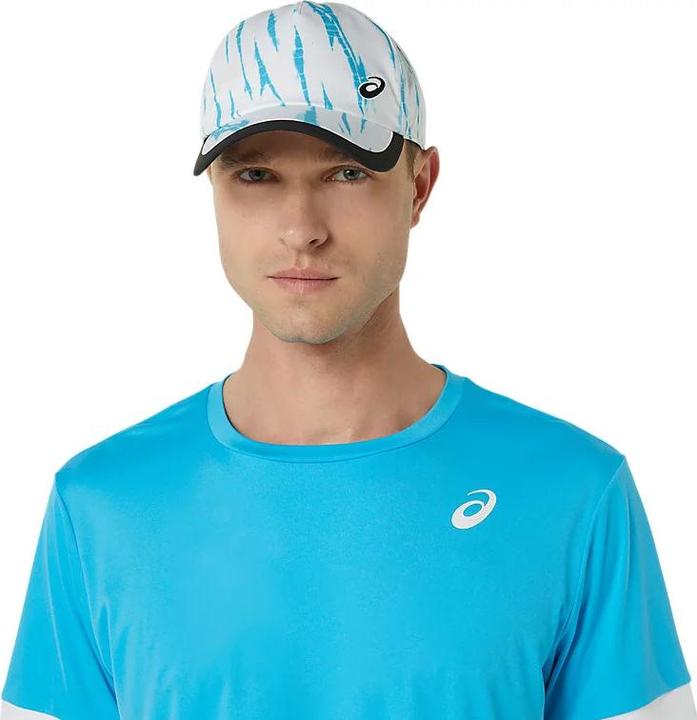 Actual product image ASICS Performance Asics Court Ss Top Digital Aqua/Brilliant White Man (XL)