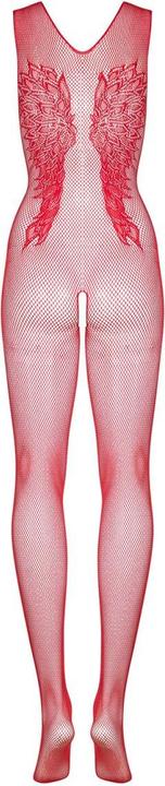 Actual product image Obsessive Bodysuit Ouvert in Mesh with Floral Pattern (XL, XXL)