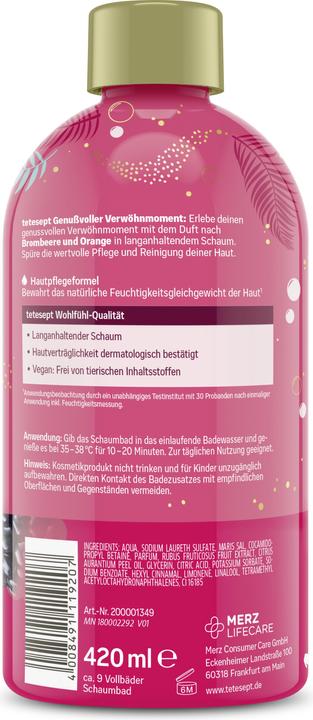 Immagine prodotto Tetesept Schaumbad Verwöhnmoment (420 ml, Bagnoschiuma)