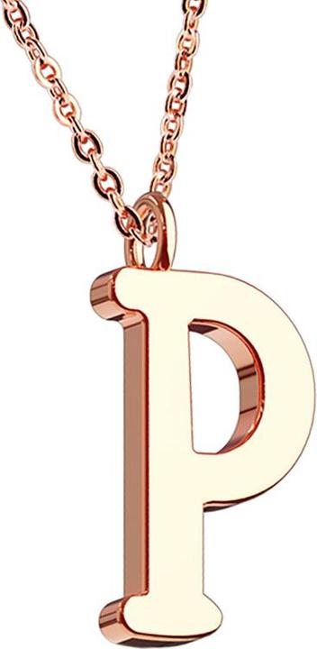 Produktbild Star Piercing Kette rosegold Anhänger Buchstabe P (ohne Messing, Chirurgenstahl 316L)