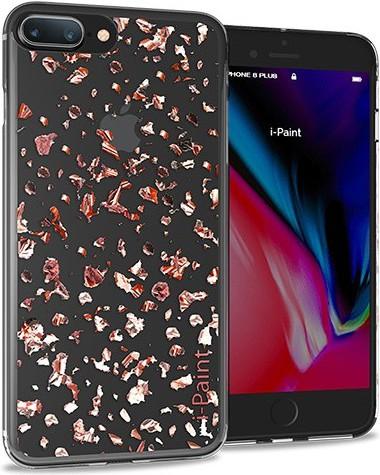 I-Paint Glitter Flakes Case for iPhone 7/8 Plus - Pink (Apple iPhone 7 Plus, Apple iPhone 8 Plus)