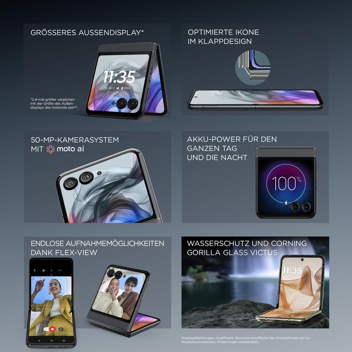 Actual product image Motorola Razr 50 (256 GB, Koala grey, 6.90", SIM + eSIM, 50 Mpx, 5G)