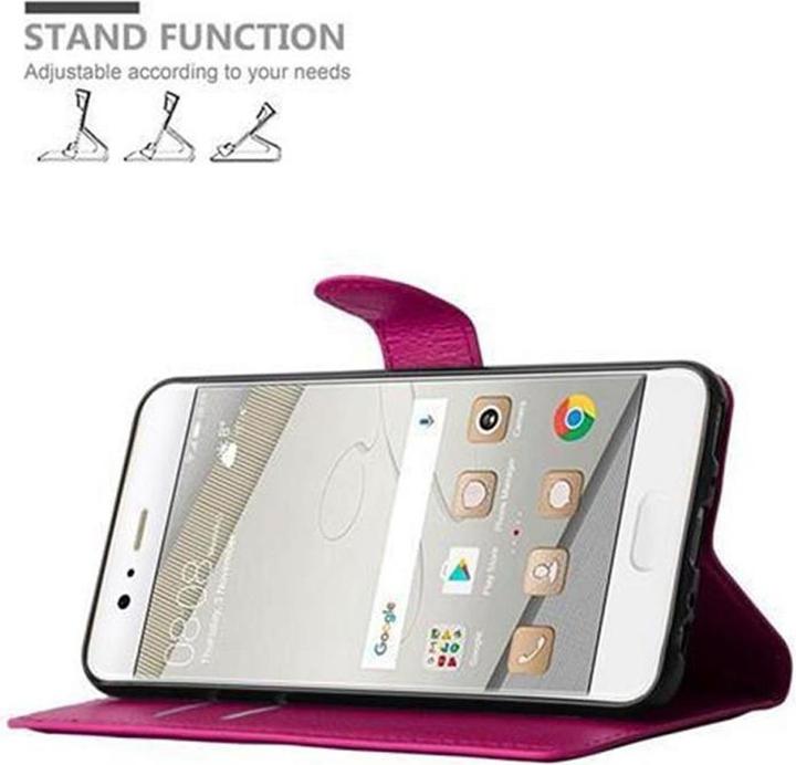 Actual product image Cadorabo Book with stand function cover (Huawei P10)