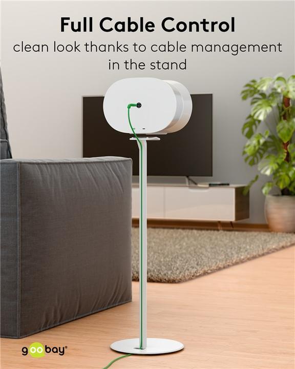 Produktbild Goobay Lautsprecherständer Modern Era 3 Base, weiss (1 Paar, Ständer, Nicht beweglich)