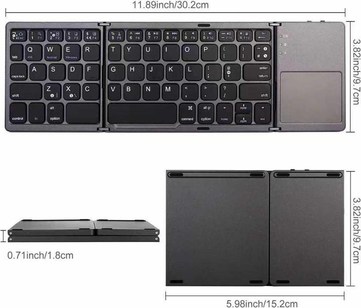 Actual product image CoreParts Foldable wireless keyboard (US, Wireless)