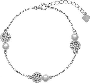 Produktbild Again Jewelry Silver bracelet with zircons and pearls AJNR0011