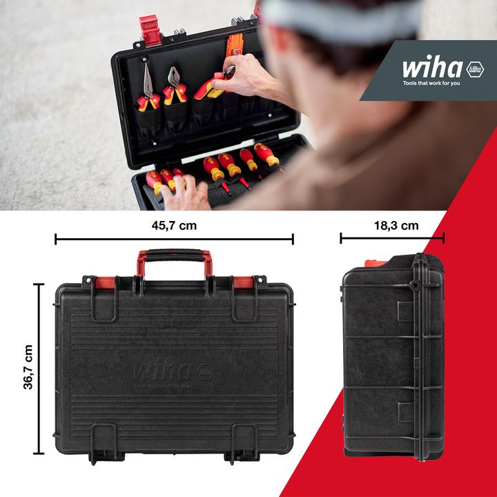 Image du produit Wiha Mallette à outils Basic Set L electric, 18 pièces (18 pièces)