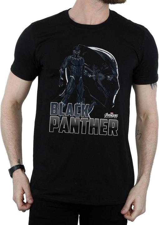 Actual product image Universal Textiles Mens Black Panther Cotton T-Shirt (M)