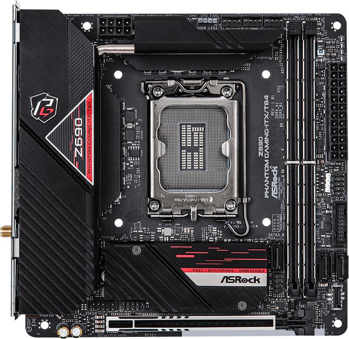 Actual product image AsRock Z690 Phantom Gaming-ITX/TB4 (LGA 1700, Intel Z690 (DDR5), Mini-ITX)