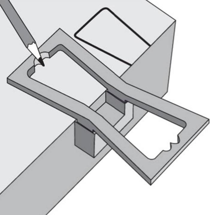 Immagine prodotto Yato Sagoma professionale per incastri a coda di rondine Ausilio per la marcatura 64 x 23 x 18 mm