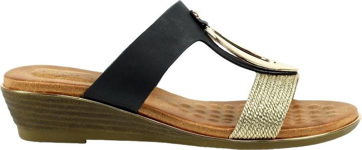 Actual product image Lunar Womens/Ladies Porto Wedge Heel Sandals (36)