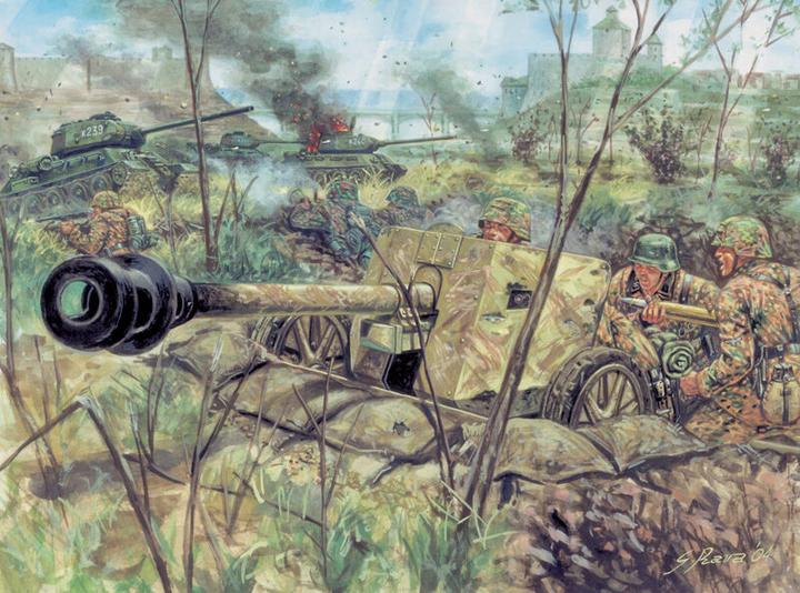 Produktbild Italeri 2nd WW German PAK40 AT gun w/servant