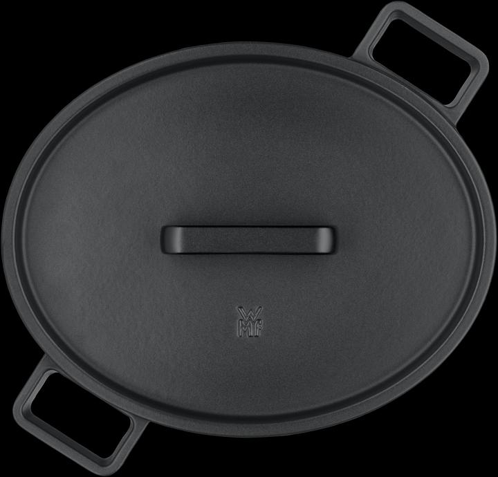 Actual product image WMF Flavour roasting pan oval, 33 x 26 cm, Black (33 cm, Casserole + Stewpot, Cast iron)
