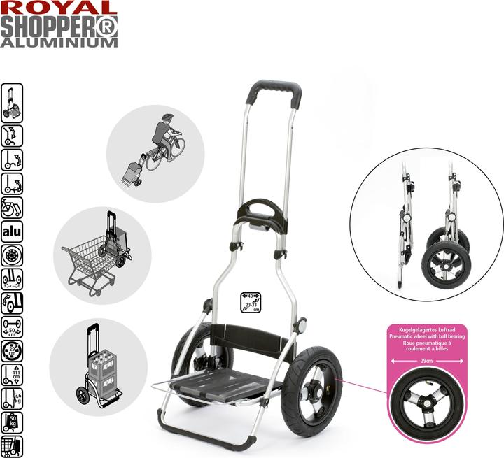 Actual product image Andersen Royal Shopper Lotta shopping trolley 59 cm with pneumatic wheels