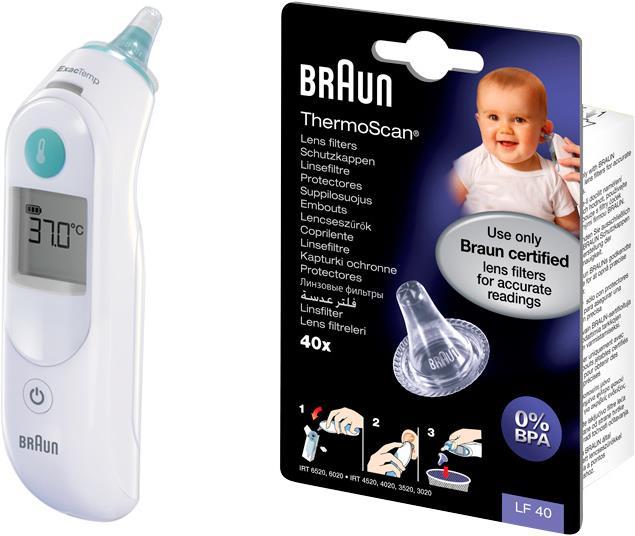 Actual product image Braun ThermoScan 5 IRT6020 + protective caps LF 40 (Ear)