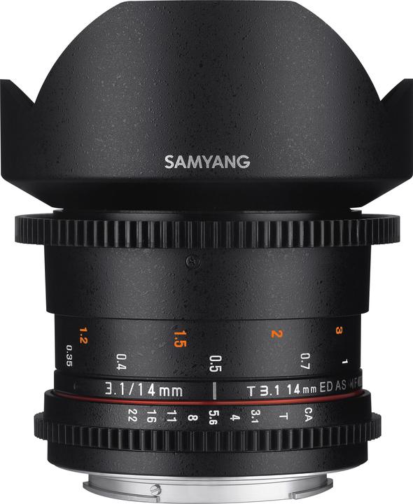 Actual product image Samyang 14mm T3.1 VDSLR II Nikon (Nikon F, full size)