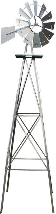 Image du produit Wiltec XPOtool roue à vent avec 245cm de hauteur moulin à vent carillon décoration de jardin treillis