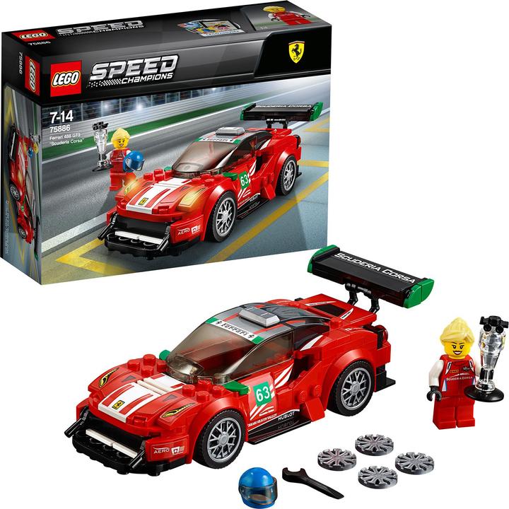Image du produit LEGO Ferrari 488 GT3 Scuderia Corsa (75886, LEGO Speed Champions)