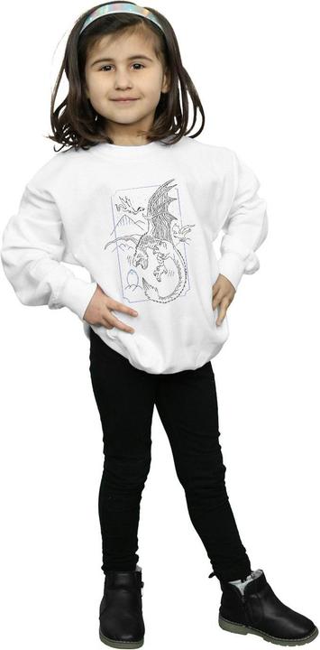 Image du produit - Sweat DRAGON LINE ART - Fille (140, 146)