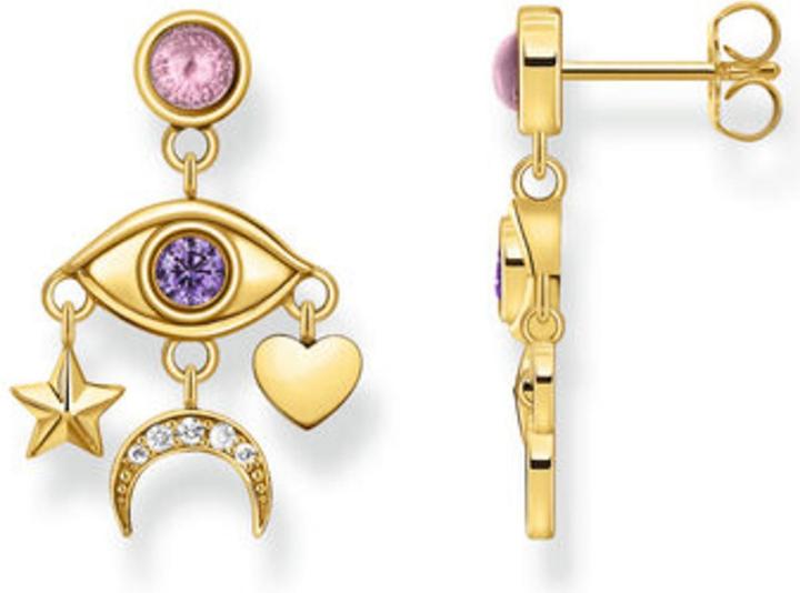 Produktbild Thomas Sabo Ohrhänger Auge mit bunten Steinen vergoldet (925er Silber)