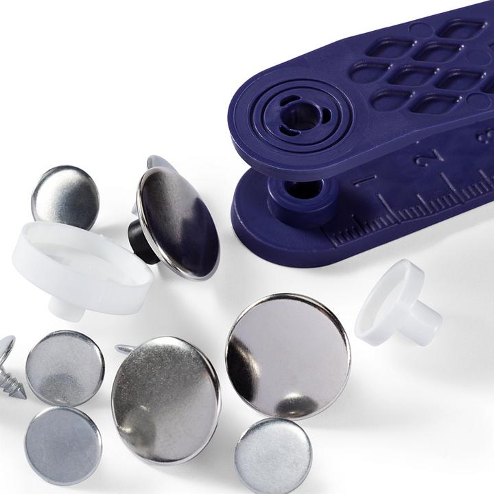 Produktbild Prym Jeansknopf glatt, silber 17 mm, Karte 8 Stk.