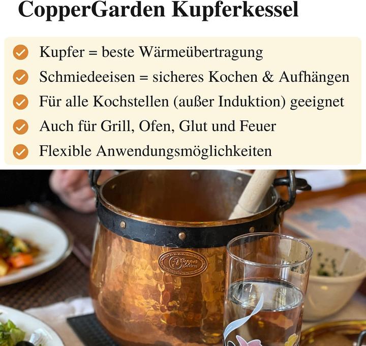 Produktbild Copper Garden Kupferkessel 60 L mit Henkel