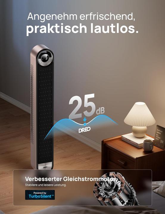 Actual product image Dreo Turmventilator Sternenlicht mit Sprachsteuerung (23 dB)