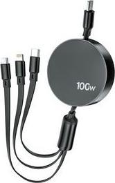 Produktbild My Way CABLE RETRACTABLE USB-C 3 EN 1 100W 1,2M (1.20 m)