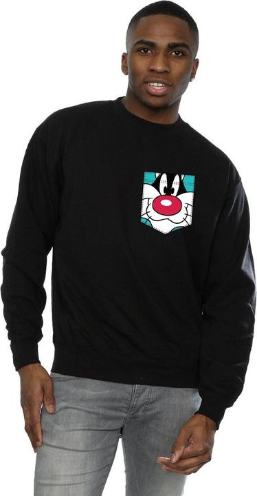Produktbild Looney Tunes Sylvester Face Faux Pocket Sweatshirt (XL)