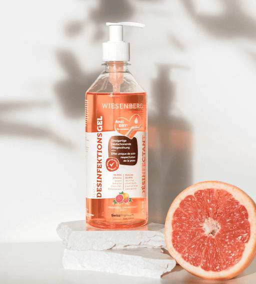 Produktbild Wiesenberg Hand Desinfektionsgel Tropical Grapefruit Gel (500 ml)
