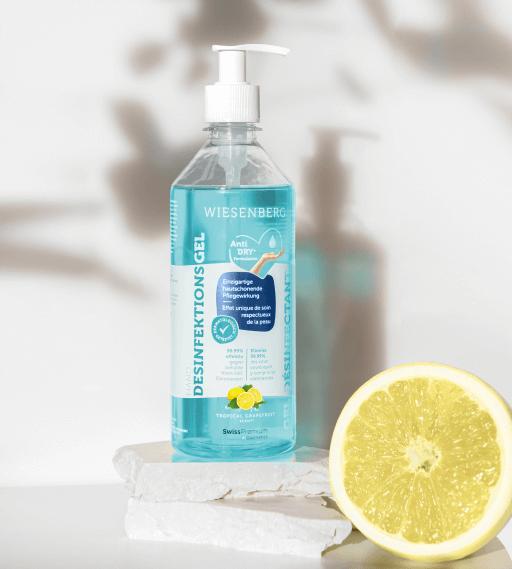 Produktbild Wiesenberg Hand Desinfektionsgel Fresh Lemon Gel (500 ml)