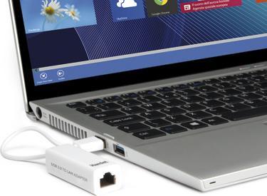 Actual product image Hamlet USB 2.0 to Lan adapter transfer speed up to 10/100 Mbps (USB, RJ45 (1x))