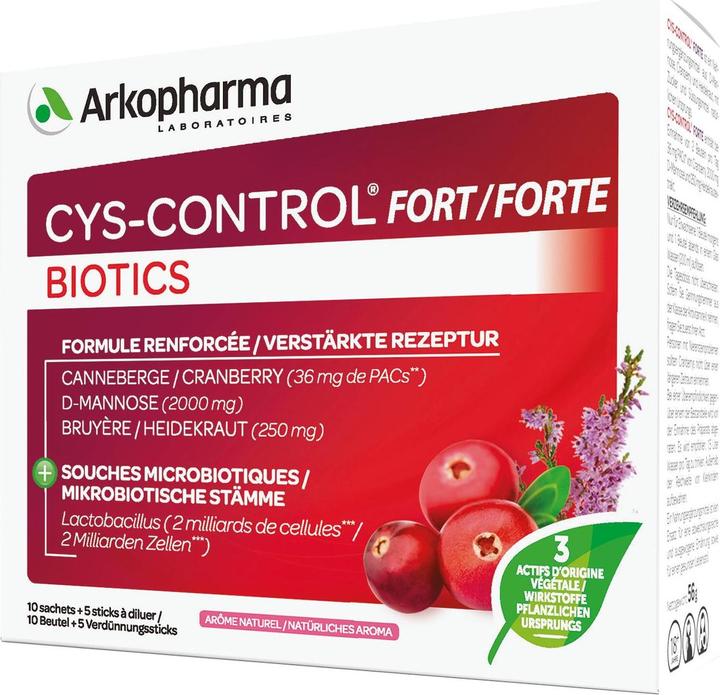 Immagine prodotto Arkopharma Cys-control Forte Biotics Beutel 15 Stk (15 Pezzo/i, Bustina, 88 g)