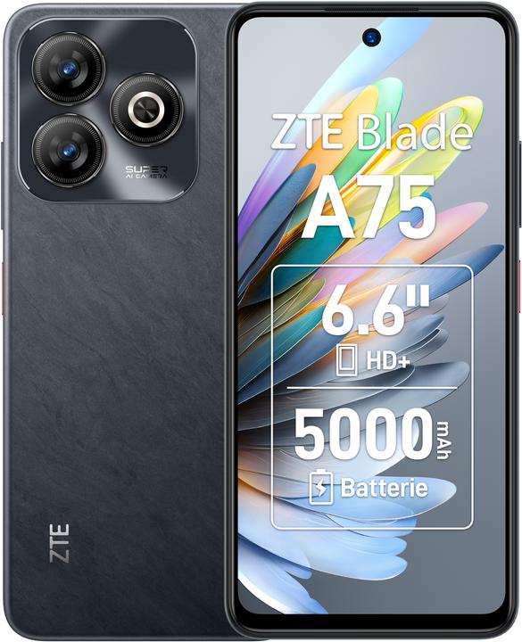 Actual product image ZTE Blade A75 (128 GB, Black, 6.60", Dual SIM, 50.33 Mpx, 4G)