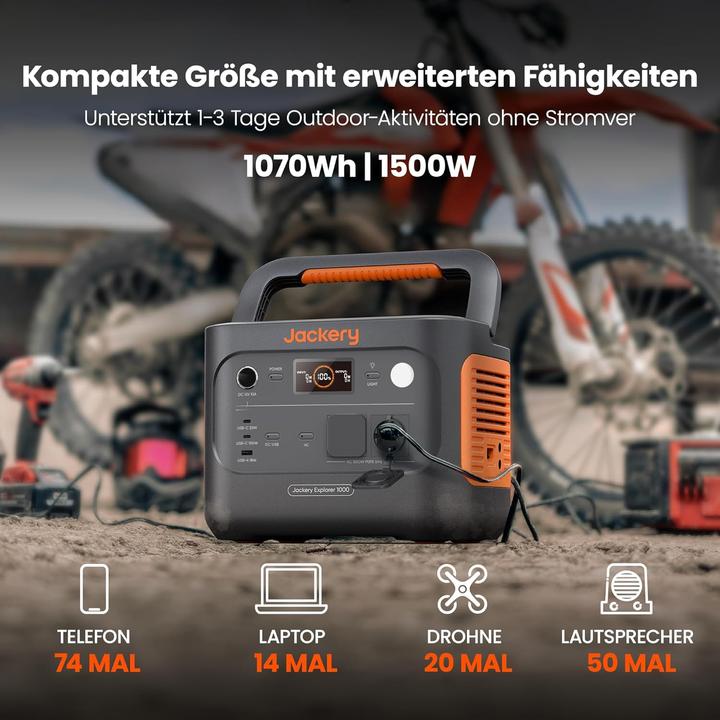 Produktbild Jackery Tragbare Powerstation Explorer 1000 v2 (1070 Wh)