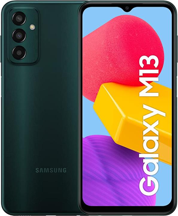 Productafbeelding Samsung Galaxy M13 Dual SIM 128GB, Groen, M135 (128 GB, Diepgroen, 6.60", Hybride dubbele SIM, 50 Mpx, 4G)