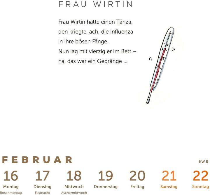 Immagine prodotto Heinz Erhardt – Literarischer Wochenkalender 2026 (Copertina rigida, Tedesco)