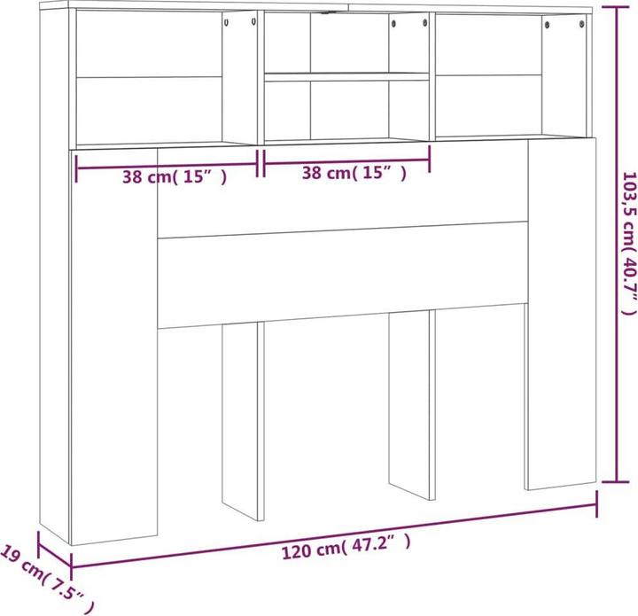 Image du produit VidaXL Sondra (120 x 19 x 103.5 cm)