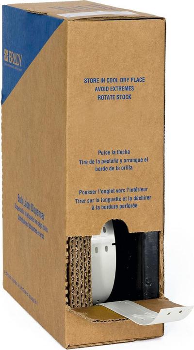 Actual product image Brady BM-25x75-7643-WT, Heatex labels, white, matt, 25.00 x 75.00 mm, non-adhesive, large roll (2