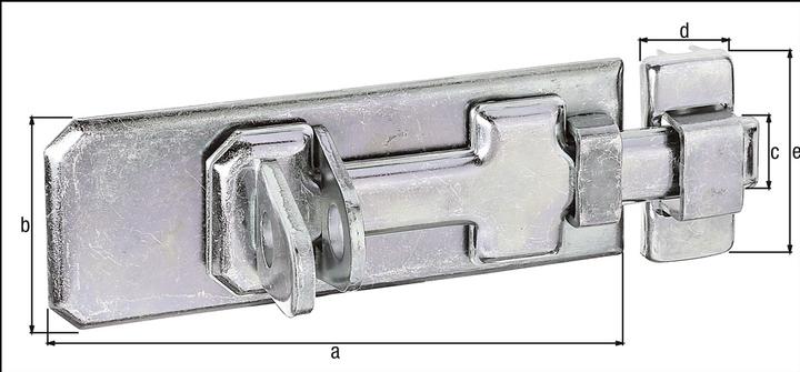 Immagine prodotto GAH Bullone di sicurezza Lunghezza 80 mm Larghezza 35 mm Acciaio galvanizzato giallo zincato (Barra di sicurezza, 1 pz.)