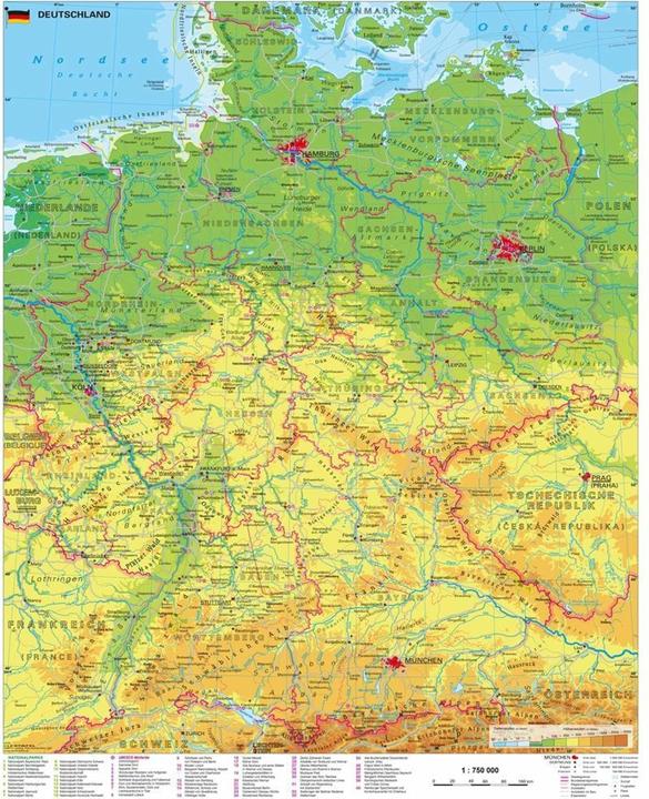Produktbild Deutschland physisch 1 : 750 000 750000